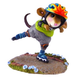 Boy mouse roller skater with helmet