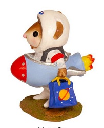 Space Explore mouse with suite and rocket
