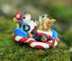 Babies enjoying their floaties decked out in all their Fourth of July best! back/side