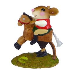 Mouse with riding horse costum