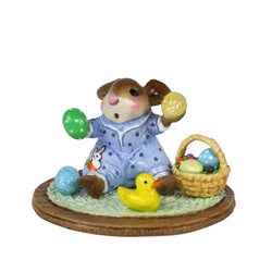 Baby mouse unpacks it's Easter basket for the first time it's sweet Easter bunny jammies! Blue