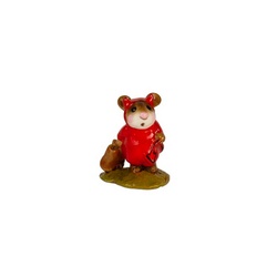 Mouse in red devil costume