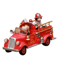 Fire Truck with Mouse driver and Dog